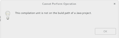 This compilation unit is not on the build path of a Java Project